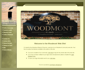 woodmonthoa.com: Woodmont - Home Page
Woodmont Homeowners Association