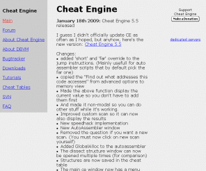 cheatengine.org: Cheat Engine
