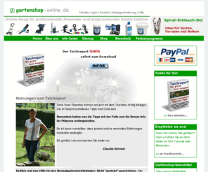 gartenshop-online.de: Gardena Gartenartikel und Gardena Bewässerung, Oase Teichpumpen und Oase Teichfilter,
Weber Gasgrill und Weber Holzkohlegrill, Felco Schneidgeräte und Lechuza
Pflanzgefäße
Gartenshop - Der Onlineshop fuer Gartenartikel, Teichpumpen, Teichfilter, Gartenpumpen, Bewaesserungsanlagen sowie Expertenrat, Tipps und Tricks f?r die Anlage eines Gartenteichs. 