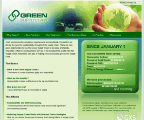 thegreensupplychain.co.uk: The Green Supply Chain
Cost, environmental compliance requirements and worldwide competition are driving the need for sustainability throughout the supply chain. There are now great opportunities to use the Green Supply Chain to increase profitability, innovation, efficiency and customer service. Find out about the pivotal role that Supply Chain Automation can play in helping you successfully green your supply chain.