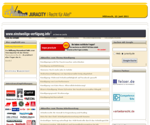 xn--einstweilige-verfgung-pic.info: www.einstweilige-verfügung.info - einstweilige-verfügung
Bei Juracity gibt?s Alles, was Recht ist! Rechtsanwalt und Fachanwalt finden, Rechtsfragen stellen, Onlineberatung, Informationen, Urteile