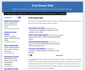 corkboardwall.com: Cork Board & Cork Board Wall
Looking for Cork Board and Cork Board Wall coverings? Don't buy anything until you've checked our expert tips for Corkboard and Cork Board Wall coverings!