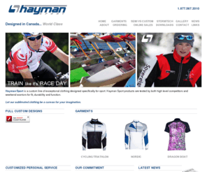 jos.ca: Hayman Sport -Custom Sublimated Team Sportswear-Okanagan Canada
Hayman Sport produces custom and semi-custom sublimated clothing designed specifically for cycling, triathlon, nordic skiing, and dragon boat racing.