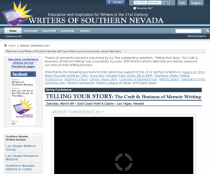 nevadawriters.net: Conference News - Writers of Southern Nevada
Writers Conference