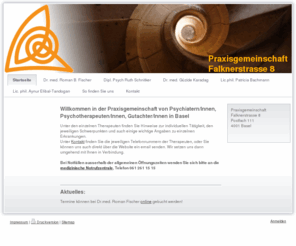 praxisgemeinschaft-basel.com: Psychotherapie, Psychiater Basel - Praxisgemeinschaft Basel
Praxisgemeinschaft in Basel mit den Schwerpunkten auf Psychiatrie, Psychotherapie, Coaching, Begutachtung.