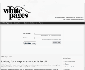 white pages telephone directory