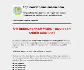 domainnaam.com: Domainnaam Internet Services
 aanmelden