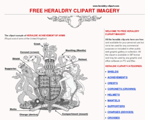 heraldry-clipart.com: Free Heraldry Clipart - Heraldic clipart, crests, crowns, shields, helmets, supporters, mantels
Heraldic clipart, crests, crowns, shields, helmets, supporters, mantels. Free heraldry graphic clip arts gallery.