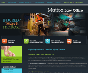 mattoxlaw.net: North Carolina Personal Injury Lawyer | Statesville Workers' Compensation Attorney Iredell County NC
Contact an experienced Statesville, North Carolina, attorney for help with your legal issues. Call 866-761-1430 for a free initial consultation.