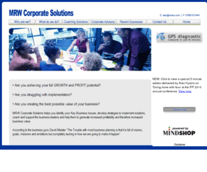 mrwcs.com: MRW Corporate Solutions
MRW are independent consultants who specialise in delivering Growth and Profit Solutions, Corporate Finance Solutions, Continuous Improvement Solutions including Process Improvement using the Toyota Seven Wastes, Business Planning and Business Coaching.