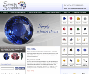 simplysapphires.com: Simply Sapphires Natural Sapphire & Original Gemstone Jewelry
Blue Sapphire, White sapphires and Colored Stones & Custom One of a Kind Jewelry