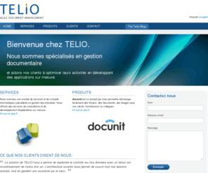 telio.be: Telio - Agile Document Management
TELIO is a consulting company specialized in the field of document management. We help our customers optimize their activities by developing custom applications.