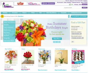 1800baskets.org: Flowers, Roses, Gift Baskets, Same Day Florists | 1-800-FLOWERS.COM
Order flowers, roses, gift baskets and more. Get same-day flower delivery for birthdays, anniversaries, and all other occasions. Find fresh flowers at 1800Flowers.com.