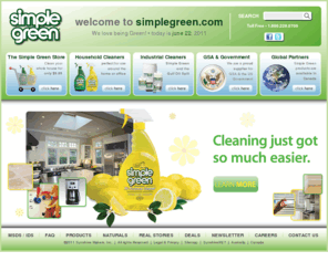 simplegreen.com: Simple Green
Simple Green All-Purpose Cleaner is the leader of non-toxic, biodegradable, environmentally safer cleaning products used for household cleaning, car cleaning and general cleaning and degreasing, as well as industrial, professional and institutional applications.