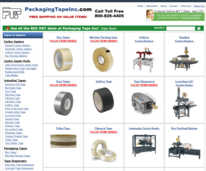 socotaper.info: Packaging Tape, Carton Sealing Tape Dispensers & Packing Tape Machines
Buy packing tape, tape dispensers & taping machines online at Packaging Tape Inc! FREE SHIPPING ON ALL VALUE ITEMS!