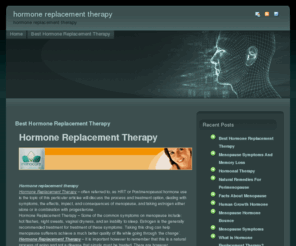 hormonereplacementtherapyfacts.com: Hormone Replacement Therapy
Hormone Replacement Therapy for women