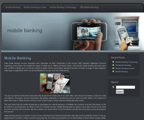 mobilebankingindia.com: Mobile Banking
Mobile Banking