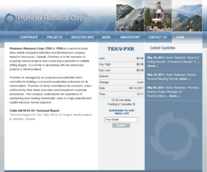 prominexresourcecorp.com: Prominex Resource Corp. - Home Page - Fri Apr 15, 2011
