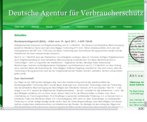 verbraucherschutz-agentur.biz: Verbraucherschutz Agentur
Deutsche Agentur fuer Verbraucherschutz