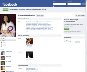 bishnumayapariyar.org: Incompatible Browser | Facebook
 Facebook is a social utility that connects people with friends and others who work, study and live around them. People use Facebook to keep up with friends, upload an unlimited number of photos, post links and videos, and learn more about the people they meet.