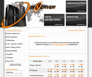 bixerver.hu: Bixerver Webhosting
BIXERVER Webhosting KFT. - Akkreditált domain regisztráció és webhosting szolgáltatások