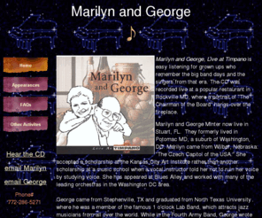 marilynandgeorge.com: Marilyn and George - Home
 Marilyn and George - Live at Timpano is easy listening for grown ups who remember the 
big band days and the singers from that era....