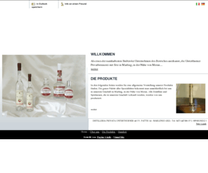 unterthurner-brennerei.com: Distilleria Privata Unterthurner - Privatbrennerei - Marlengo(BZ) - Visual Sites Deutsch
Als eines der namhaftesten Südtiroler Unternehmen des Bereiches anerkannt, die Unterthurner Privatbrennerei mit Sitz in Marling, in der Nähe von Meran....