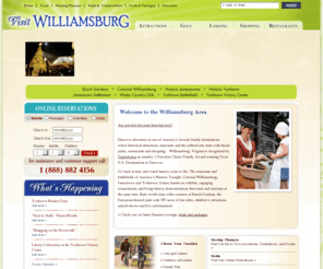 iamwilliamsburg.net: VisitWilliamsburg.com ::
        Welcome
Plan and book your perfect Williamsburg Virginia Vacation at the official site for Americaâs Historic Triangle. 