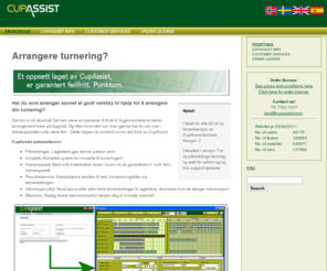 cupassist.net: CupAssist - Software from Spectare as, Norway FRONTPAGE
CupAssist er skredder sydd programvare for å administrere turneringer. 