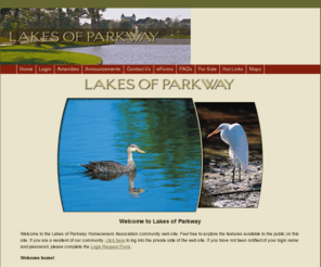 lakesofparkwayhoa.org: Lakes of Parkway - Home Page
Lakes of Parkway