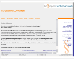 xn--patienten-verfgung-z6b.net: Rechtsanwalt Wegberg - RA Thorsten Haßiepen - Wegberg
Sie haben ein rechtliches Problem? Sie brauchen Beratung in Rechtsfragen? Generell bin ich als Rechtsanwalt auf sämtlichen Rechtsgebieten beratend tätig. Unfall im Straßenverkehr, Scheidung oder Trennung, Ärger mit Sozialbehörden (ARGE, ALG 2, Hartz IV), Ordnungswidrigkeit oder Strafrecht, Mietrecht, Arbeitsrecht, Familienrecht, Erbrecht etc.