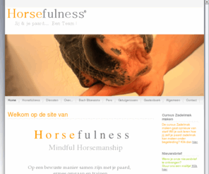 horsefulness.be: welkom bij Horsefulness
HORSEFULNESS brengt paard en ruiter dichter bij elkaar, hun relatie wordt inniger, krachtiger, veiliger en plezieriger, horsefullness, zadelmak maken, cursus zadelmak maken, zelf zadelmak maken, natural horsemanship