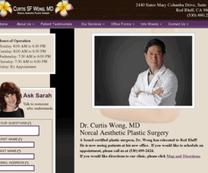 curtiswongmd.com: Dr. Curtis Wong
Dr. Curtis Wong is a plastic and facial surgeon in Red Bluff, CA serving Redding to Chico areas.