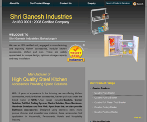 glitterkitchenaccessories.net: Kitchen Accessories - Modular Kitchen Accessories, Kitchen Pull Outs from Shri Ganesh Industries, Bahadurgarh
Kitchen Accessories - Find a wide range of Kitchen Accessories, modular kitchen accessories, kitchen pull outs from shri ganesh industries, bahadurgarh.