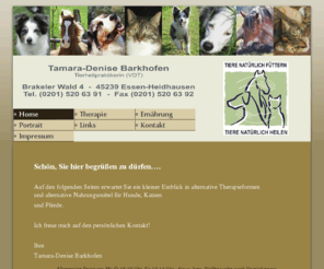 tiere-natuerlich-heilen.com: Home - Tiere natürlich füttern & heilen
Meine Homepage