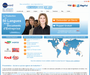 anyword.fr: Le site de traduction de l'agence de traduction Anyword 
Le site de traduction d'Anyword présente l'agence de traduction Anyword, installée en France, en Espagne et en Grande-Bretagne.