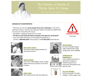 essiacinfo.org: The History of Essiac and Rene M. Caisse, Canada's Nurse
Nurse Rene Caisse, discoverer of the Essiac herbal formula, helped hundreds at her clinic in Bracebridge, Ontario, Canada. What is Essiac? Who is Rene Caisse? What about Essiac today?