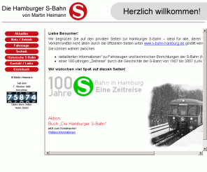 hamburger-s-bahn.de: Die Hamburger S-Bahn von Martin Heimann
Die Hamburger S-Bahn: Wissenswertes über Fahrplan, Betrieb, Fahrzeuge und Technik.