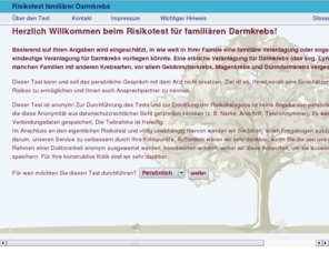 darmkrebsrisiko.info: Risikotest familiärer Darmkrebs
