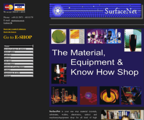 whalediver.com: SurfaceNet GmbH Germany: Crystals, Substrates, Ceramics, Chemicals, Analytical and Deposition services
