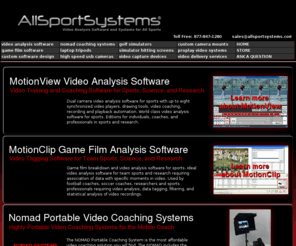 allsportssystems.com: Affordable Video Analysis Software for Sports
Video analysis software for sports. Motion analysis software for sports, golf, tennis, bowling and other sports. Video analysis software for coaching any sport.