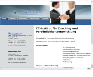 cc-institut.com: CC-Institut coaching and more
Institut fuer Coaching und Persoenlichkeitsentwicklung