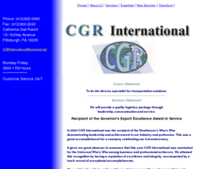 cgrinternational.com: Transportation Solutions - CGR International
CGR International provides a quality logistics package through Leadership, communication and service.