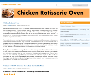 chickenrotisserieoven.com: Chicken Rotisserie Oven

Chicken Rotisserie Oven Reviews, Details, and More