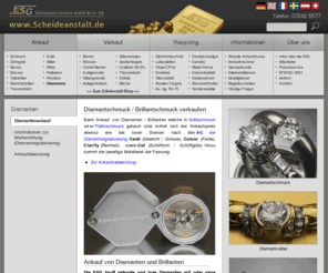 diamanten-aufkauf.info: Diamanten Ankauf, Diamantschmuck verkaufen
Die ESG kauft lose Diamanten sowie Diamantschmuck an. Die Ankaufpreise richten sich nach der Farbe, Reinheit und Grösse der Diamanten.