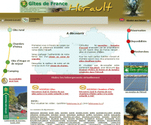 gites-de-france-herault.fr: Gîtes de France Hérault  - location de gites en France - louer votre gite rural ou chambre d'hôtes en ligne - location de vacances
Les Gîtes de France de l'Hérault vous invitent à découvrir les multiples facettes du département : Mer, Montagne, Vallées, Plaines... Les amoureux de la nature et du terroir vont adorer leur séjour chez nos propriétaires tous passionnés par le partage et la convivialité.