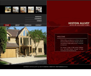 histonallvey.co.uk: Histon Allvey website - Architecture Design & Build Interior
Histon Allvey architects is an Esher, Surrey based architect and interior design company specialising in high quality private residential architecture.  We design a range of high quality buildings from new-build houses through to large extensions and refurbishments.