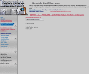 movablepartition.com: Movable Partition .com - Movable Partition Directory of Manufacturers & Suppliers
Movable Partition manufacturers and distributors directory including movable plant partitions, movable office panels, movable wall systems, partition walls, partition components, in plant office walls and panels, departmental partitioning, and more