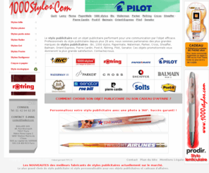 1000stylos.org: Stylos publicitaires, le site du stylo publicitaire
stylo publicitaire : 1000 stylos spécialiste du stylo publicitaire vous propose pour vos cadeaux d'affaires une large gamme de stylos plume, stylos bille, rollers, surligneurs...