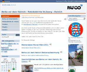 berka-vor-dem-hainich.de: Internetpräsentation von Berka v.d.H. - www.berka-vor-dem-hainich.de
 Berka vor dem Hainich und die Rokokokirche St. Georg. www.berka-vor-dem-hainich.de  
www.rokokokirche.de sowie 
www.rokokokirche.org 